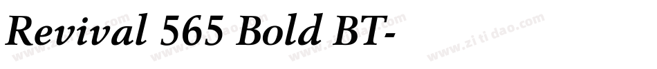 Revival 565 Bold BT字体转换